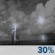 Wednesday Night: A chance of showers and thunderstorms. Mostly cloudy, with a low around 71. Chance of precipitation is 30%. Wednesday Night: Chance Showers And Thunderstorms